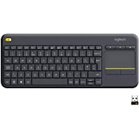 Los mejores  - Logitech K400 Plus Teclado Inalámbrico con Touchpad para Televisores Conectados a PC- Teclas Especiales Multi-Media…